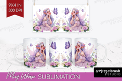 Magical Forest Mug Wrap - Fantasy Mug PNG Sublimation Product Image 1