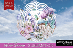 Magical Forest Wind Spinner Sublimation PNG - Fantasy Round Product Image 1