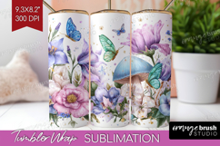 Magical Forest Tumbler Wrap - Fantasy Tumbler PNG Product Image 1