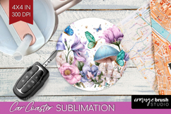 Magical Forest Car Coaster - Fantasy Coaster PNG Sublimation Product Image 1