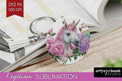 Magical Forest Keychain PNG - Fantasy Keychain Sublimation Product Image 1