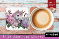 Magical Forest Square Coaster - Fantasy Coaster PNG Product Image 1