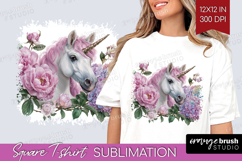 Magical Forest Square Tshirt Background - Fantasy PNG Product Image 1