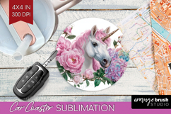 Magical Forest Car Coaster - Fantasy Coaster PNG Sublimation Product Image 1