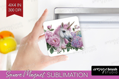Magical Forest Magnet Sublimation - Fantasy Square Magnet Product Image 1