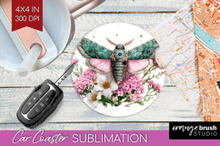 Magical Forest Car Coaster - Fantasy Coaster PNG Sublimation Product Image 1