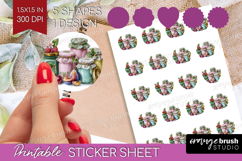 Magical Forest Round Sticker - Fantasy Printable Sticker Product Image 1