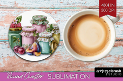 Magical Forest Round Coaster - Fantasy Coaster PNG Product Image 1