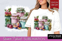 Magical Forest Square Tshirt Background - Fantasy PNG Product Image 1