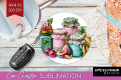 Magical Forest Car Coaster - Fantasy Coaster PNG Sublimation Product Image 1