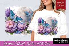 Magical Forest Square Tshirt Background - Fantasy PNG Product Image 1