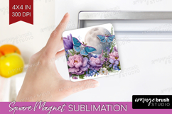 Magical Forest Magnet Sublimation - Fantasy Square Magnet Product Image 1