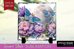 Magical Forest Slate PNG - Fantasy Square Slate Sublimation Product Image 1