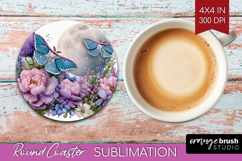 Magical Forest Round Coaster - Fantasy Coaster PNG Product Image 1