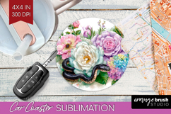 Magical Forest Car Coaster - Fantasy Coaster PNG Sublimation Product Image 1