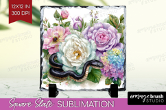 Magical Forest Slate PNG - Fantasy Square Slate Sublimation Product Image 1