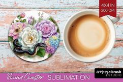 Magical Forest Round Coaster - Fantasy Coaster PNG Product Image 1