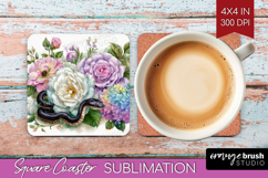 Magical Forest Square Coaster - Fantasy Coaster PNG Product Image 1
