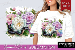 Magical Forest Square Tshirt Background - Fantasy PNG Product Image 1