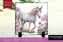 Magical Forest Slate PNG - Fantasy Square Slate Sublimation Product Image 1