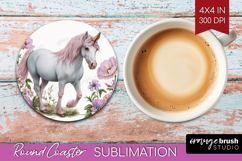 Magical Forest Round Coaster - Fantasy Coaster PNG Product Image 1