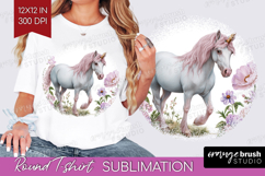 Magical Forest Round Tshirt Background - Fantasy PNG Product Image 1