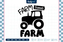 Farm Sweet Farm SVG Farmhouse Sign Rustic Cut File Product Image 2