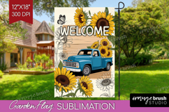 Farmhouse Garden Flag Sublimation - Country Welcome Sign PNG Product Image 1