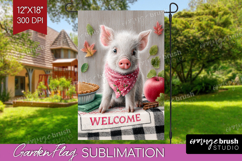 Farmhouse Garden Flag Sublimation - Country Welcome Sign PNG Product Image 1