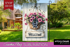 Farmhouse Garden Flag Sublimation - Country Welcome Sign PNG Product Image 1