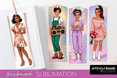 Fashion Girl Printable Bookmark - Seasonal Bookmark PNG Product Image 1