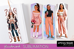 Fashion Girl Printable Bookmark - Seasonal Bookmark PNG Product Image 1