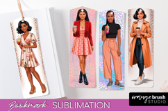 Fashion Girl Printable Bookmark - Seasonal Bookmark PNG Product Image 1