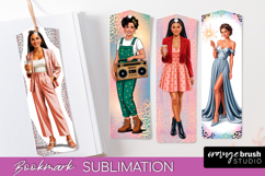 Fashion Girl Printable Bookmark - Seasonal Bookmark PNG Product Image 1