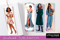 Fashion Girl Printable Bookmark - Seasonal Bookmark PNG Product Image 1