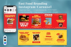 Fast Food Branding Instagram Carousel &amp; Canva Template Product Image 1
