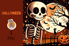 skeleton , halloween, pumpkin Product Image 1