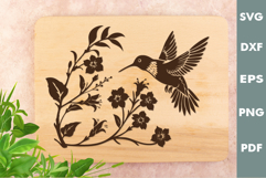 Hummingbird Design, Cutting board, Laser cut, Cricut svg Product Image 1