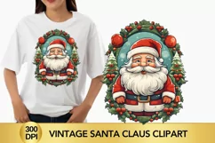 vintage santa claus clipart, christmas santa sublimation Product Image 1