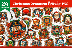 3D Christmas Ornament Bundle| Festive Holiday Sublimation Product Image 1