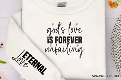 God's love is forever unfailing Sleeve SVG PNG Product Image 2
