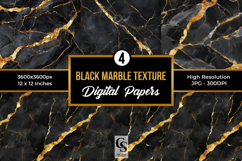 Black Marble Texture Digital Paper Product Image 1