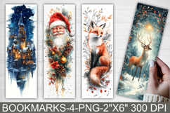 Retro Christmas Printable Bookmarks Product Image 1
