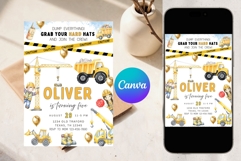 Construction Birthday Invitation Template Product Image 2