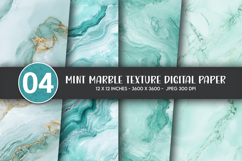 Mint Marble Texture Digital Paper Product Image 1