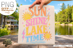 Sun Shine Lake Time png, Girly Summer Lake Design DTF Product Image 1