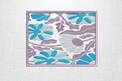 Blue Daisy Floral Block Embroidery Design Product Image 1