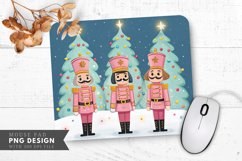 Nutcracker Soldiers in a Festive Christmas Scene Mouse Pad Product Image 1