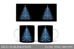 Christmas Tree Mug Design. Christmas Tree Mug Sublimation Product Image 1