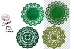 Doilies, Ephemera, PNG, Junk Journal, Vintage, clipart Product Image 1